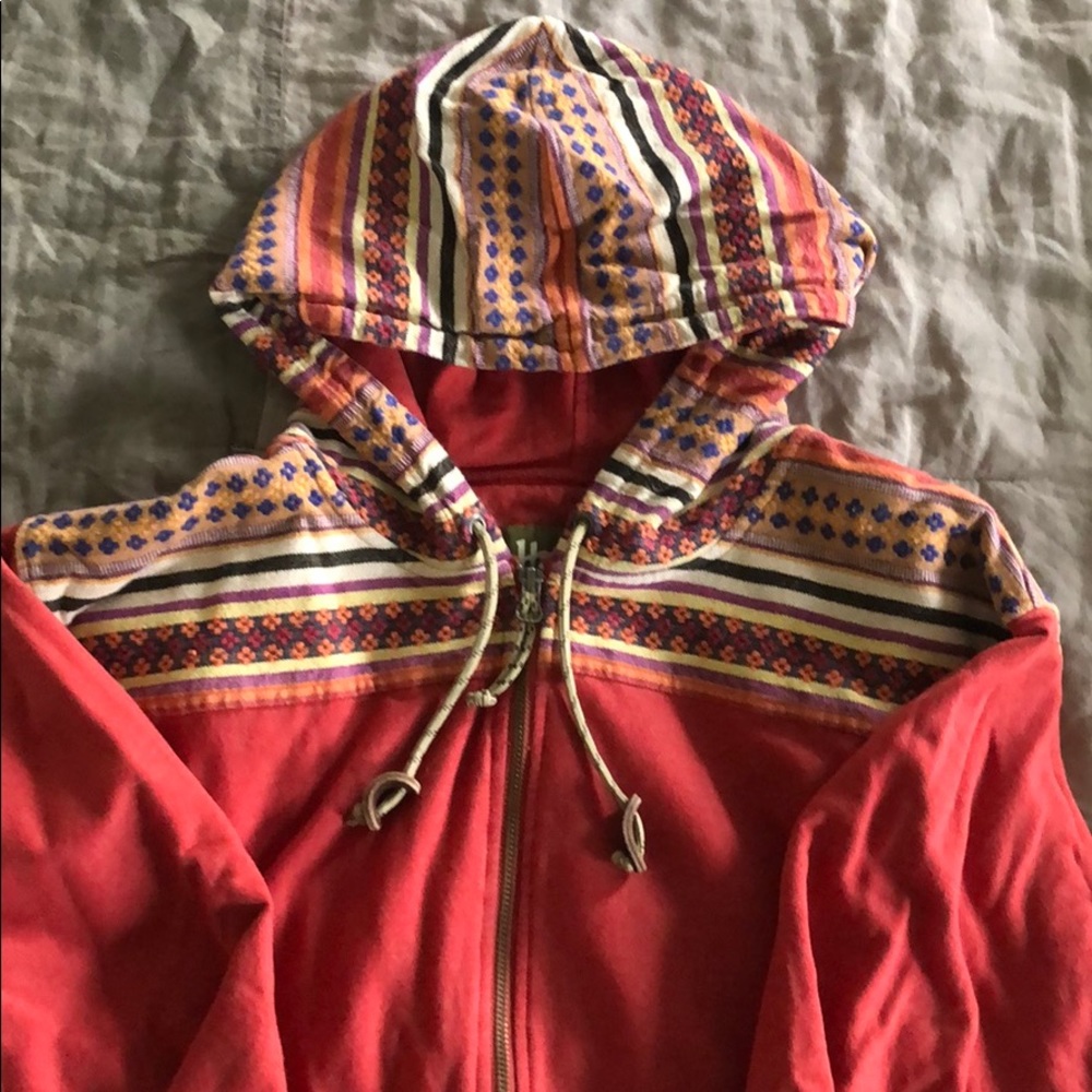 Burnt orange/red Howler Bro’s zip up hoodie